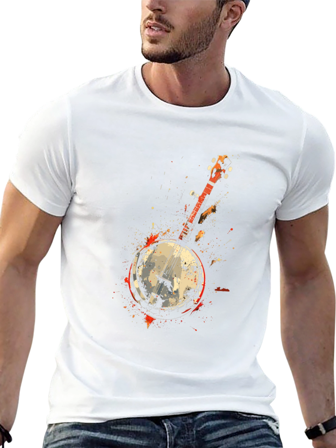 Banjo Graphic Tee - Musical Instrument T-Shirt