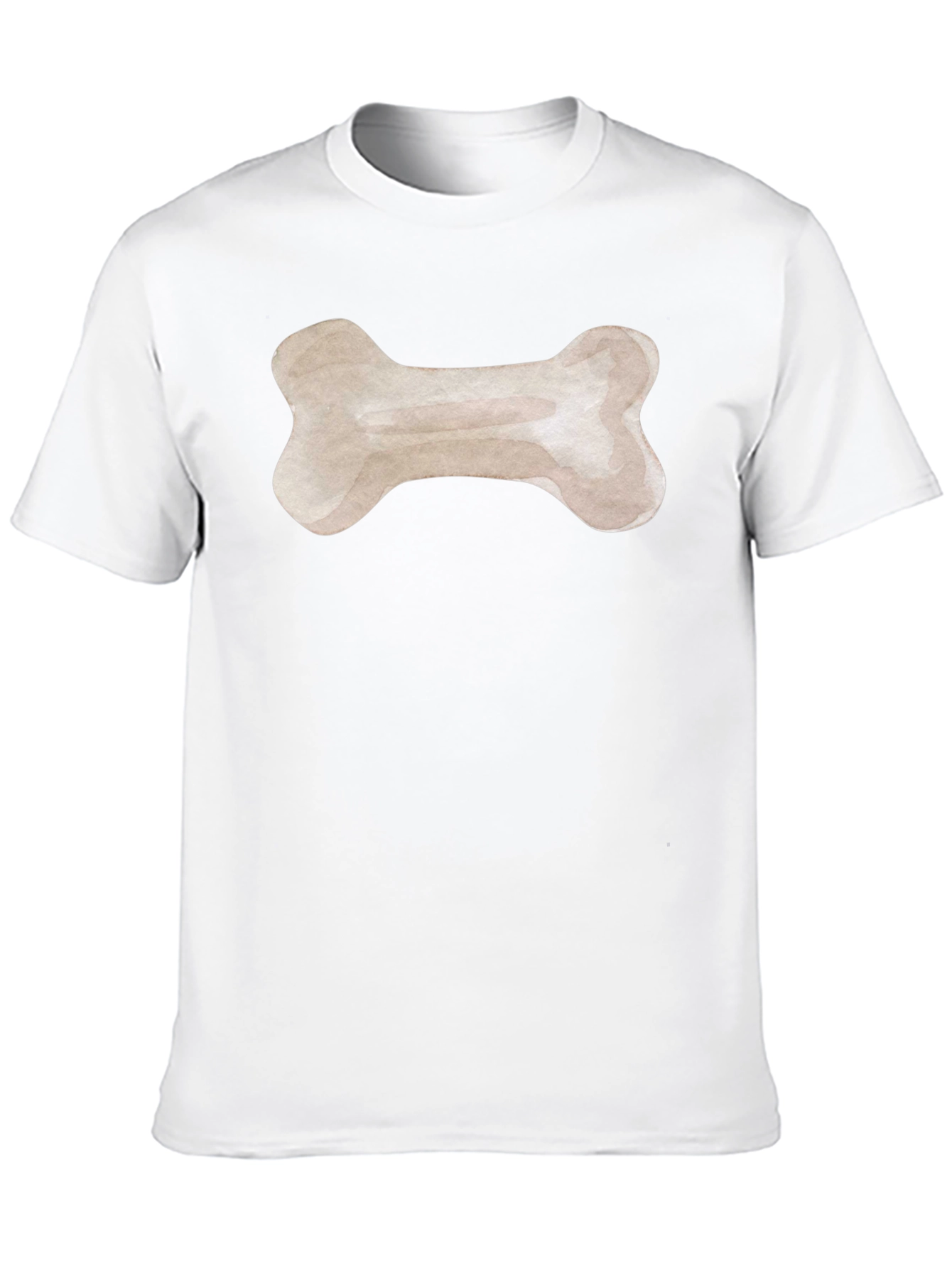 Dog Bone Graphic Tee - Black Cotton T-Shirt