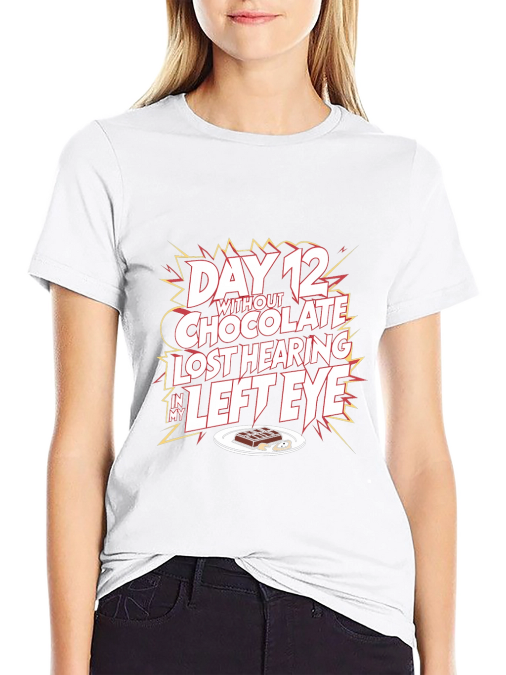 Humorous Graphic T-Shirt - Chocolate Lovers Loss