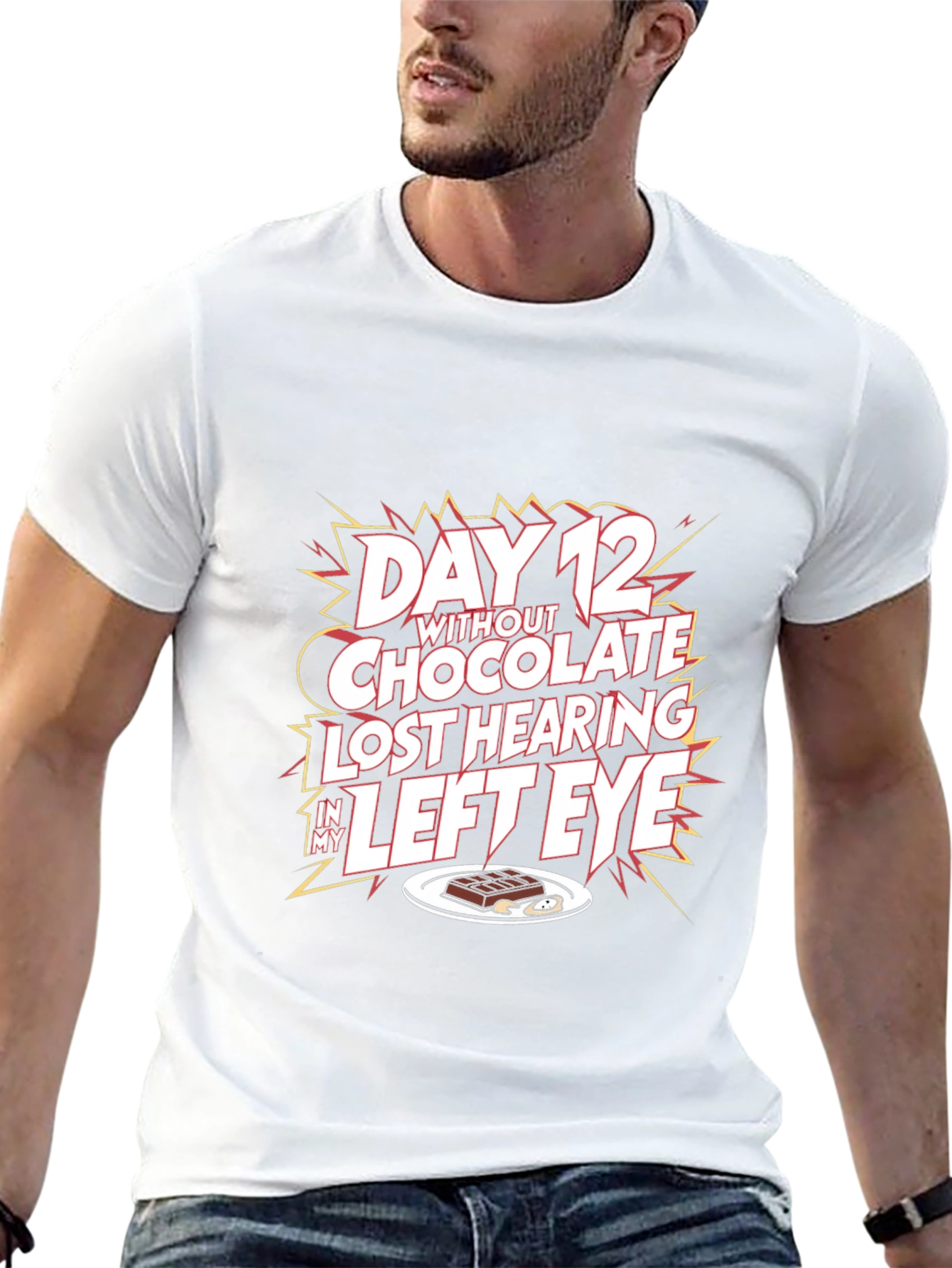 Humorous Graphic T-Shirt - Chocolate Lovers Loss