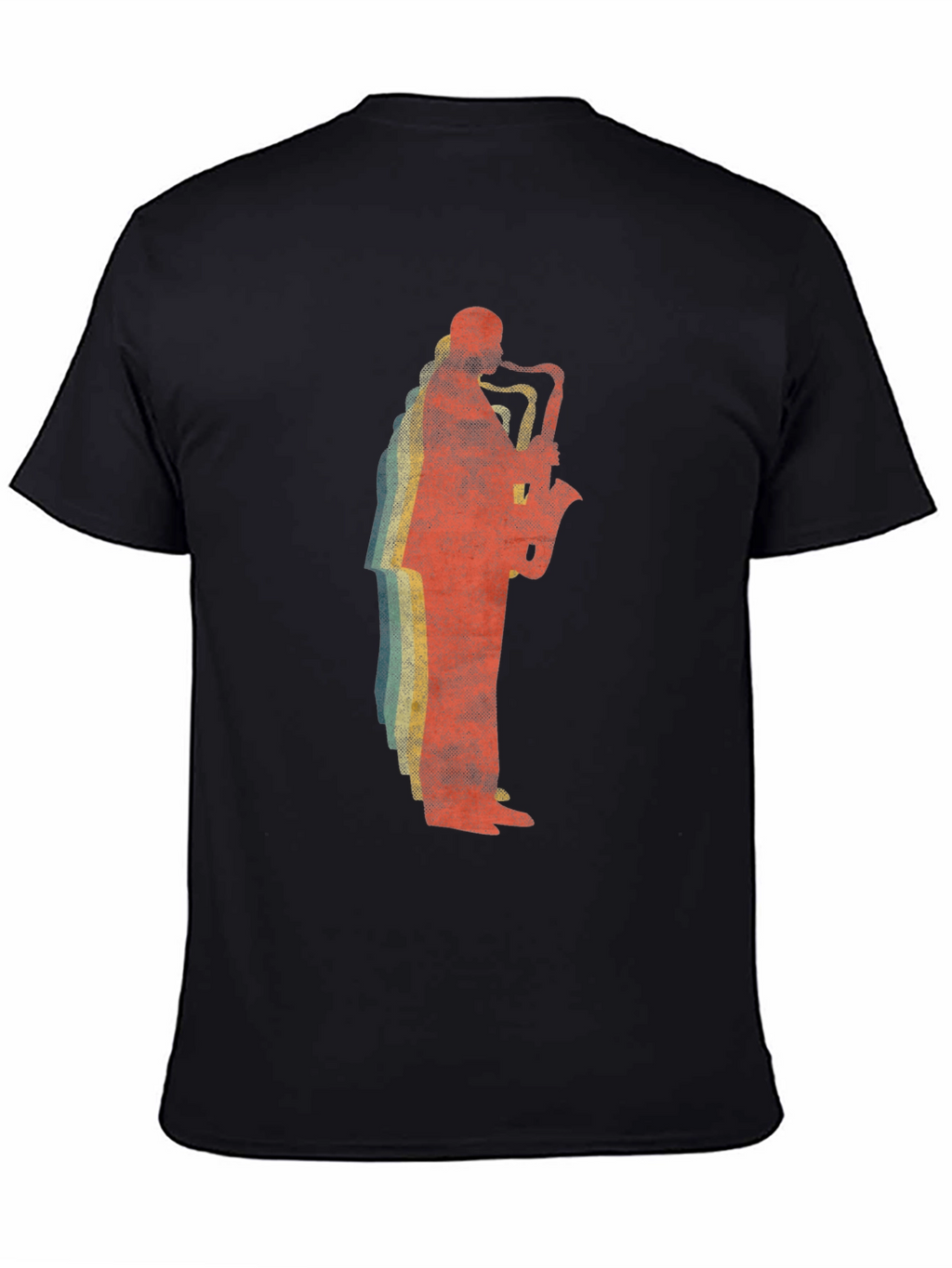 Saxophone Player Graphic Tee - Retro Style