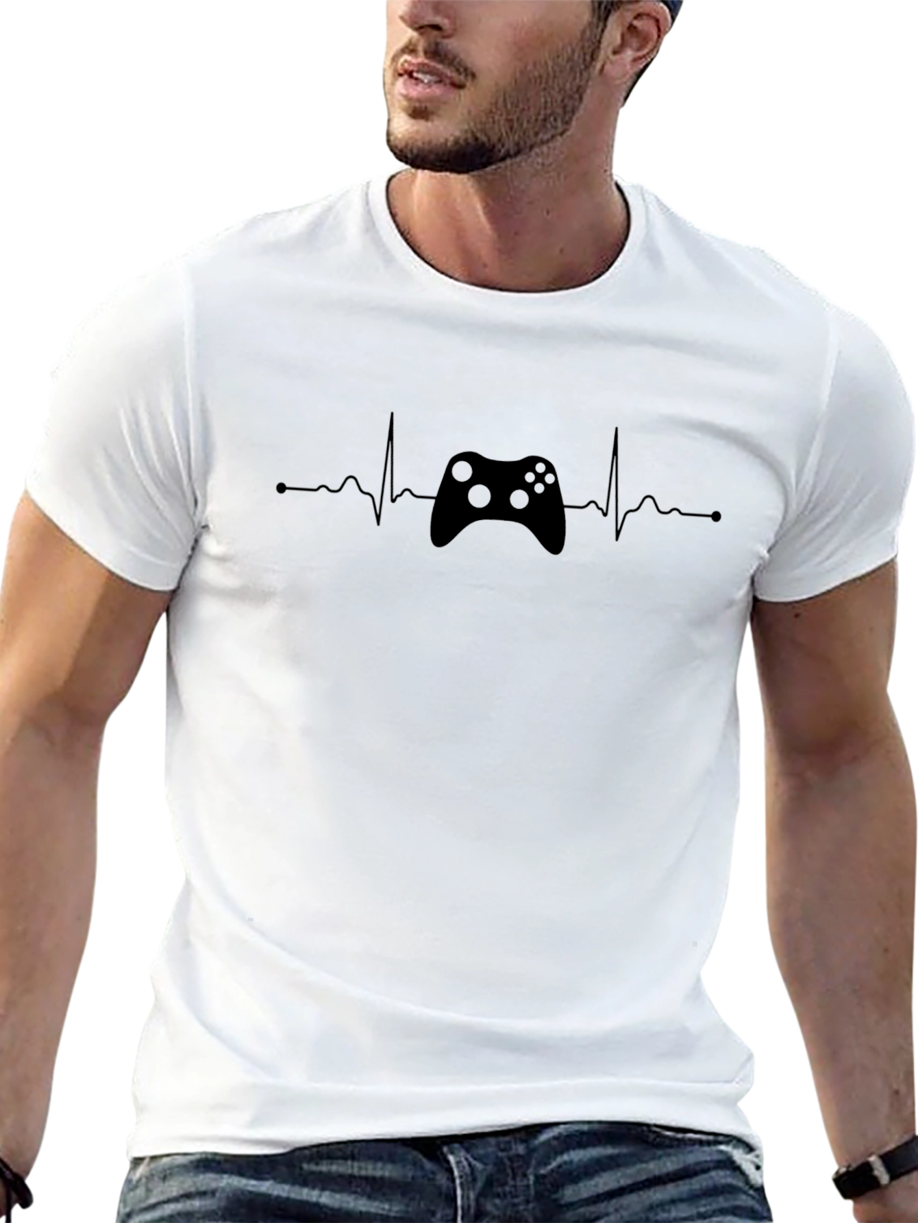 Gamer Heartbeat T-Shirt - Controller Graphic Tee