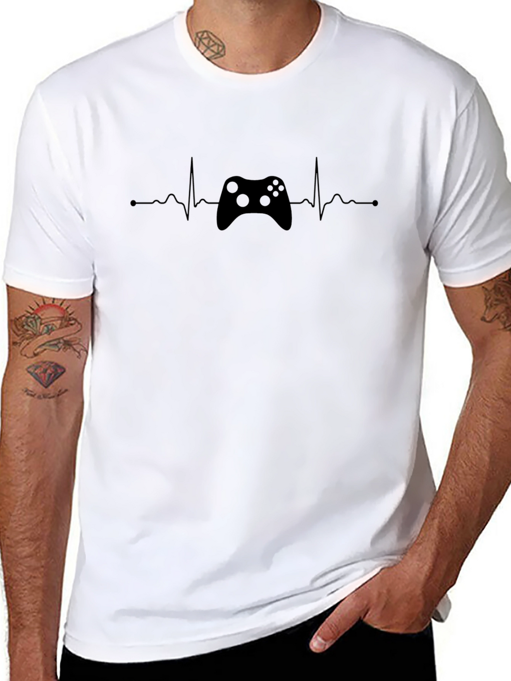 Gamer Heartbeat T-Shirt - Controller Graphic Tee