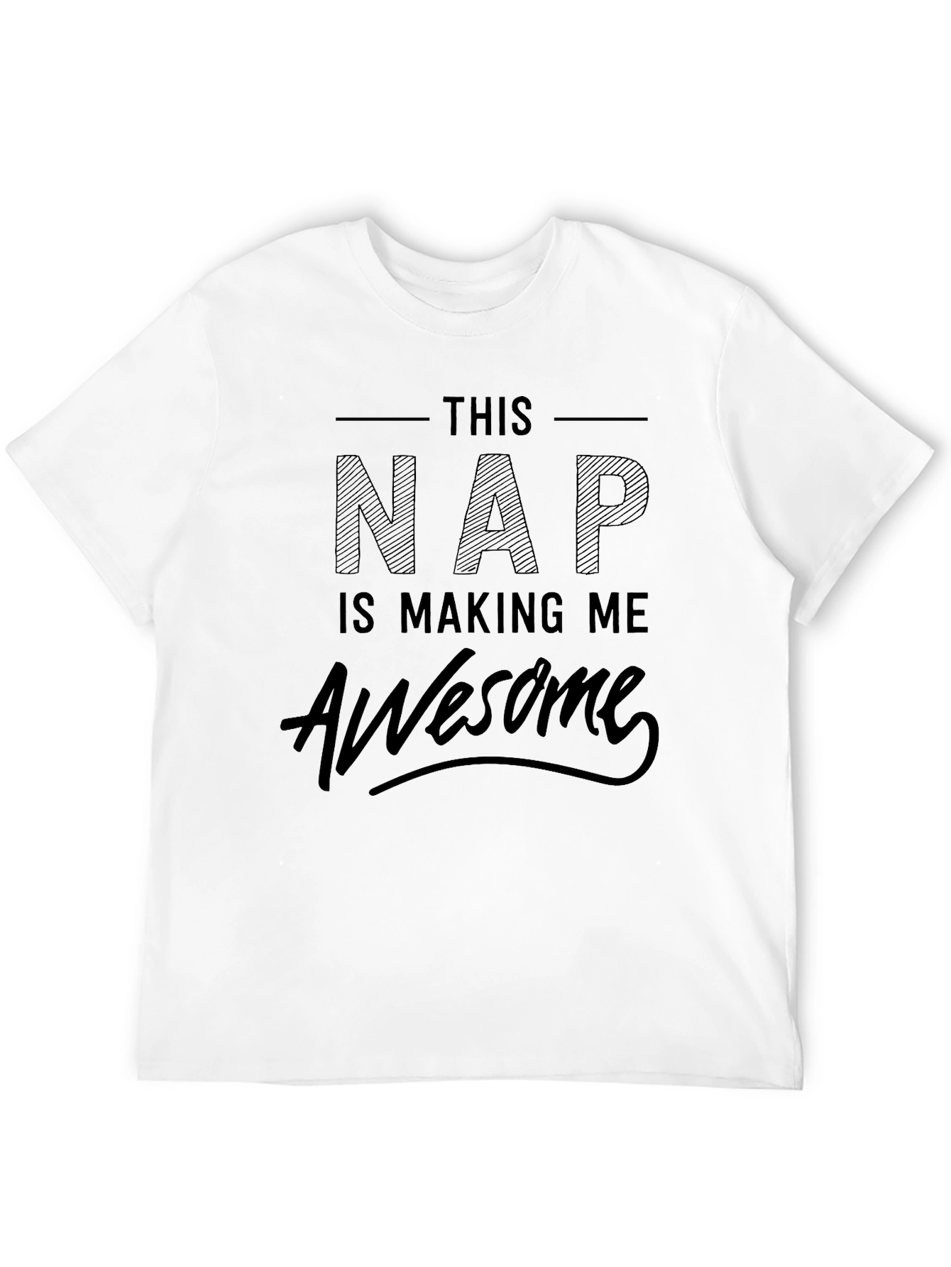This Nap is Making Me Awesome Graphic Tee - Black