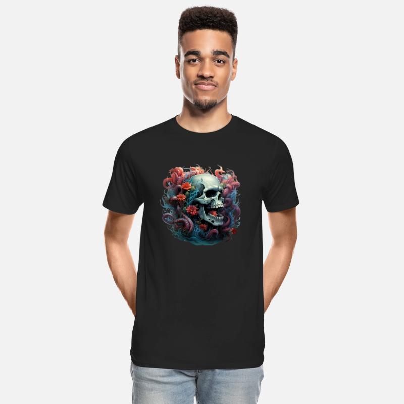 Octopus Tentacle and Skull