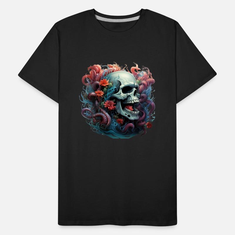 Octopus Tentacle and Skull