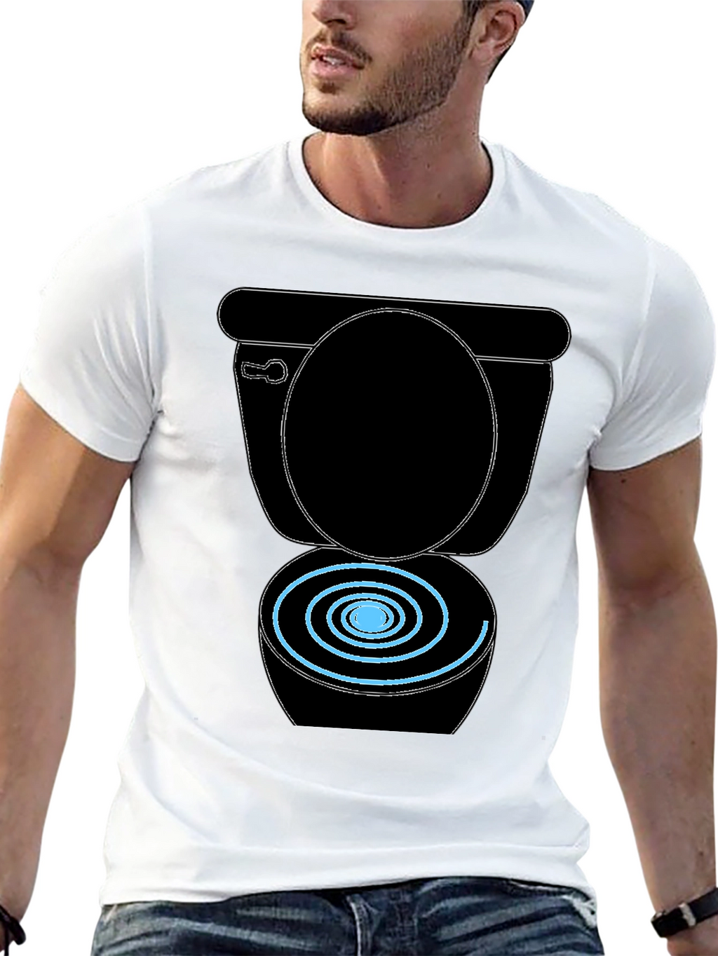 Toilet Humor Black Graphic Tee