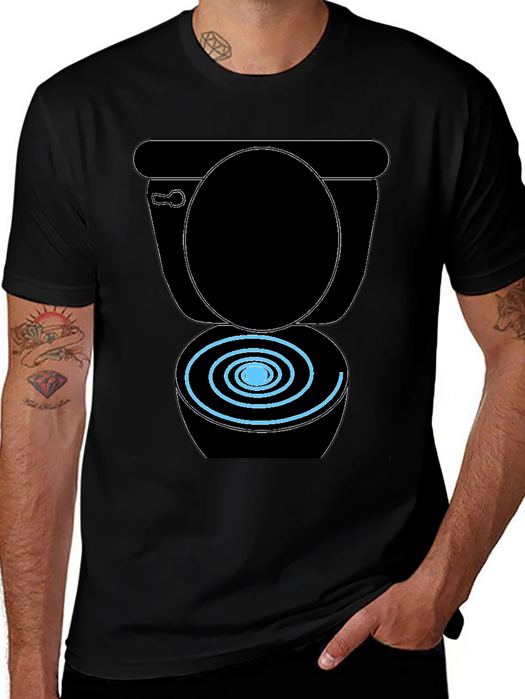 Toilet Humor Black Graphic Tee