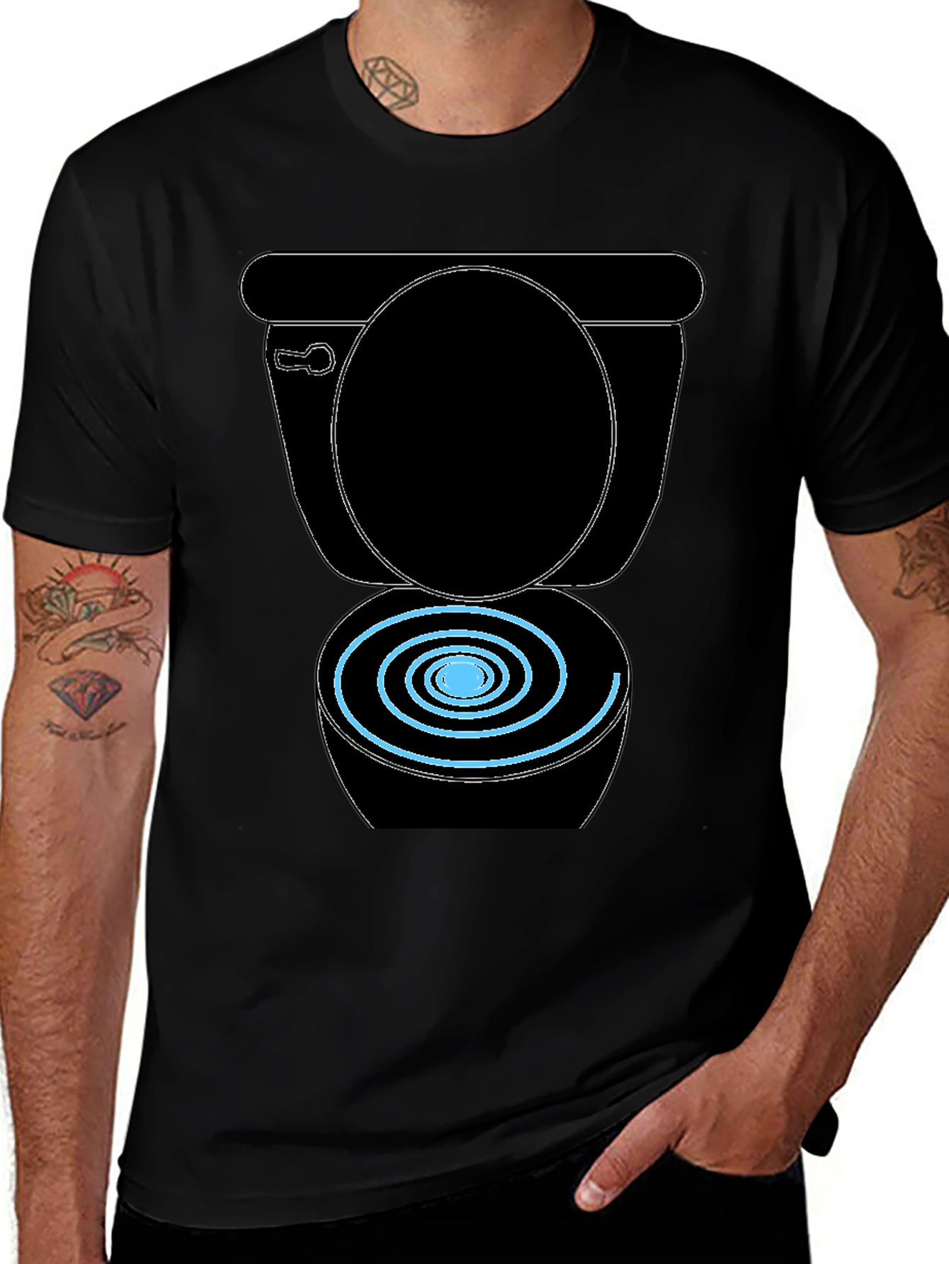 Toilet Humor Black Graphic Tee