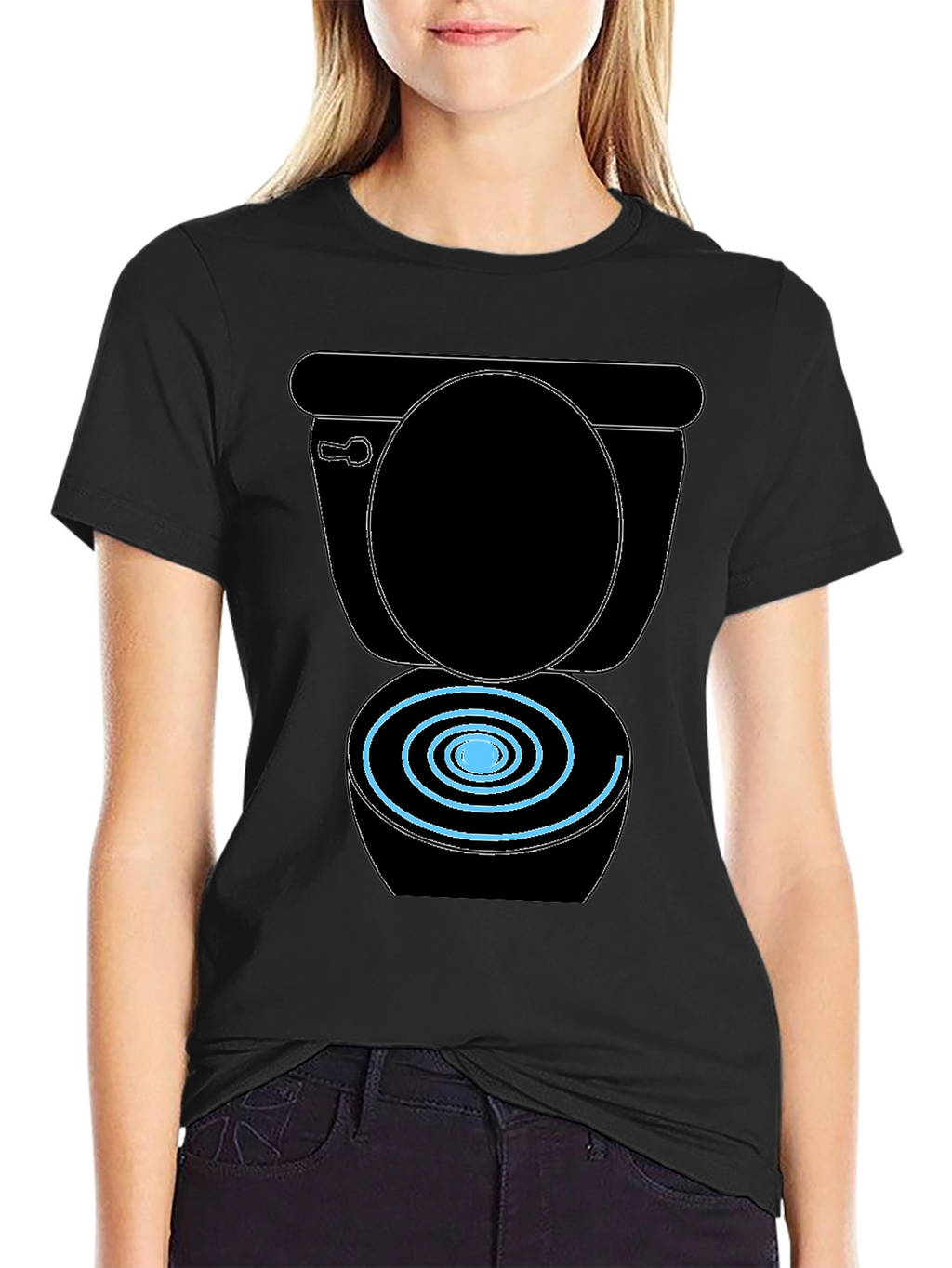 Toilet Humor Black Graphic Tee
