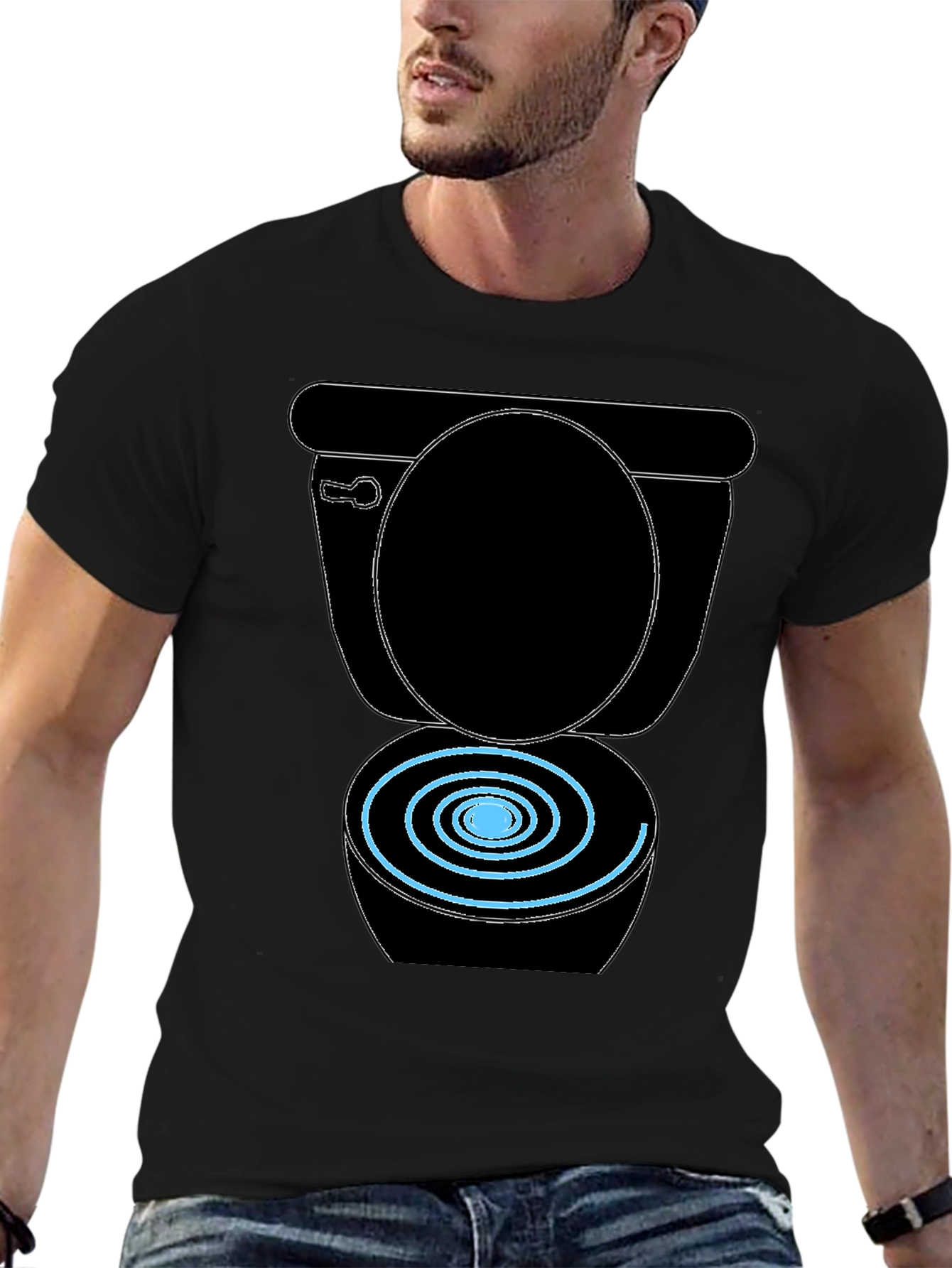 Toilet Humor Black Graphic Tee
