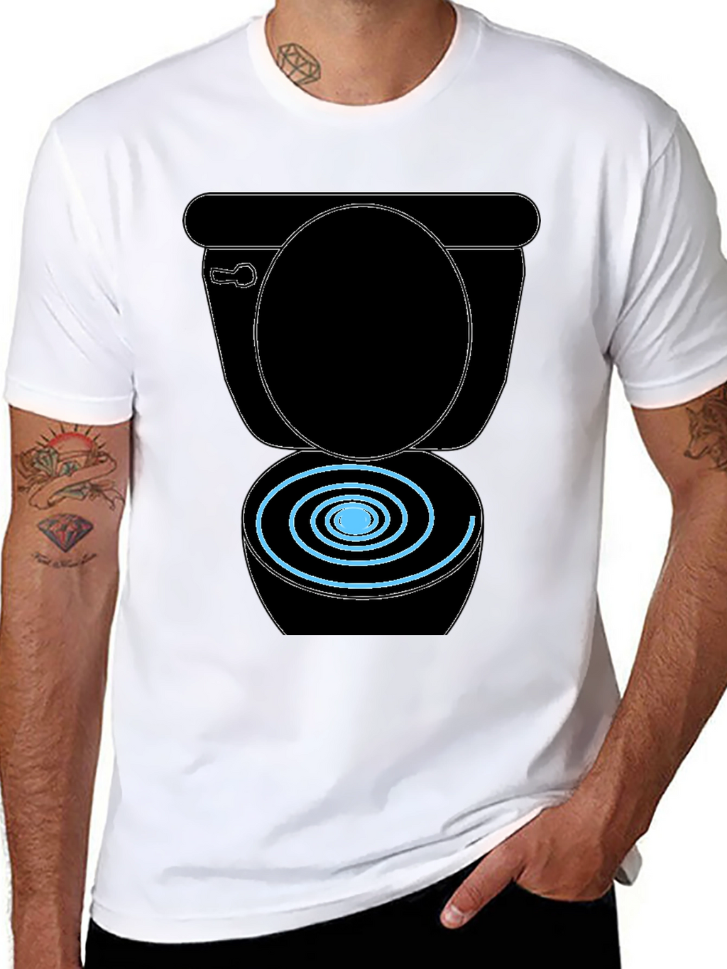 Toilet Humor Black Graphic Tee