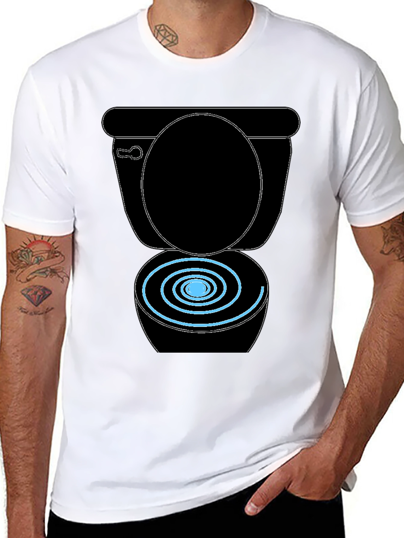Toilet Humor Black Graphic Tee