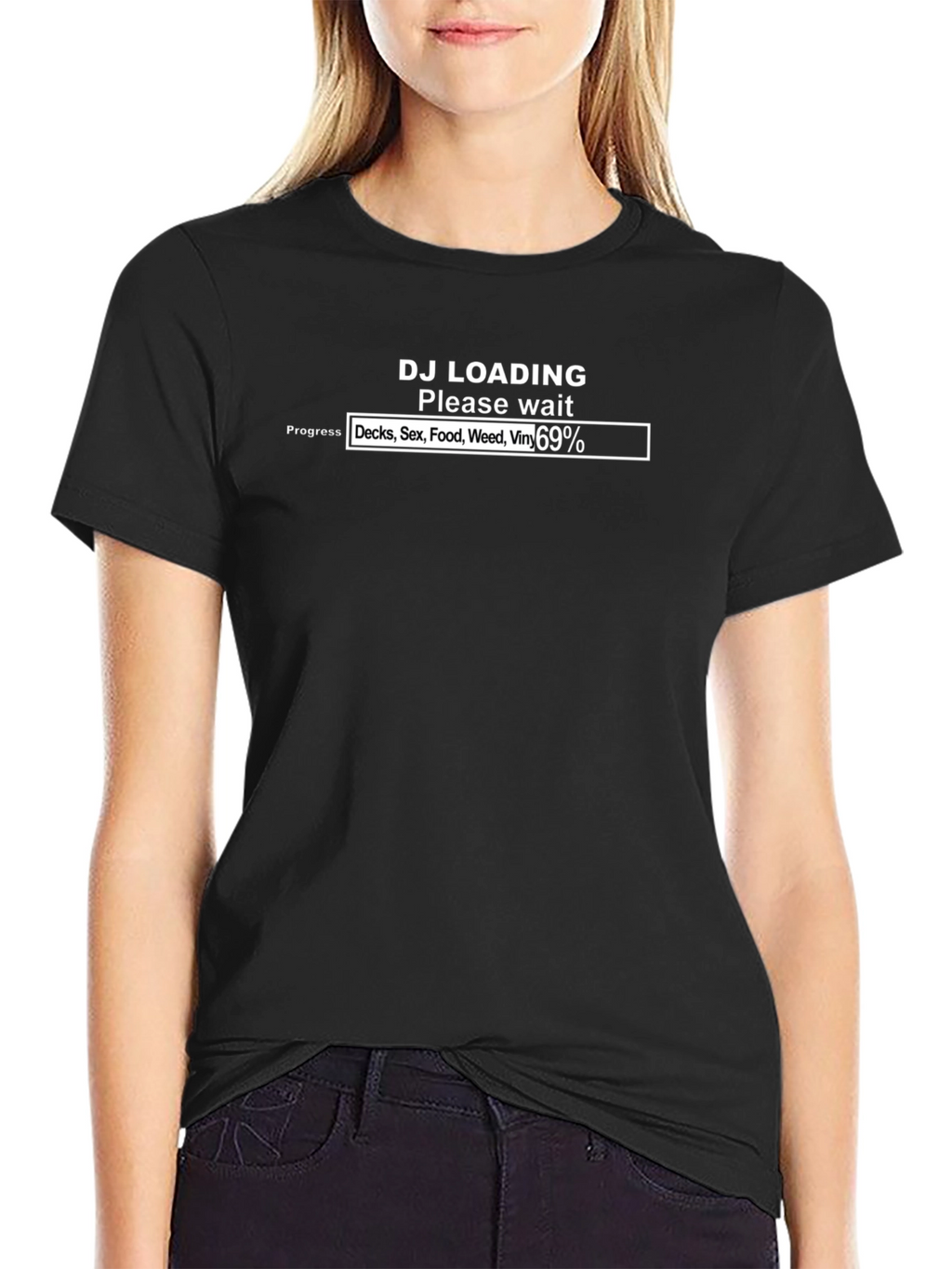 DJ Loading Funny Graphic T-Shirt - Please Wait