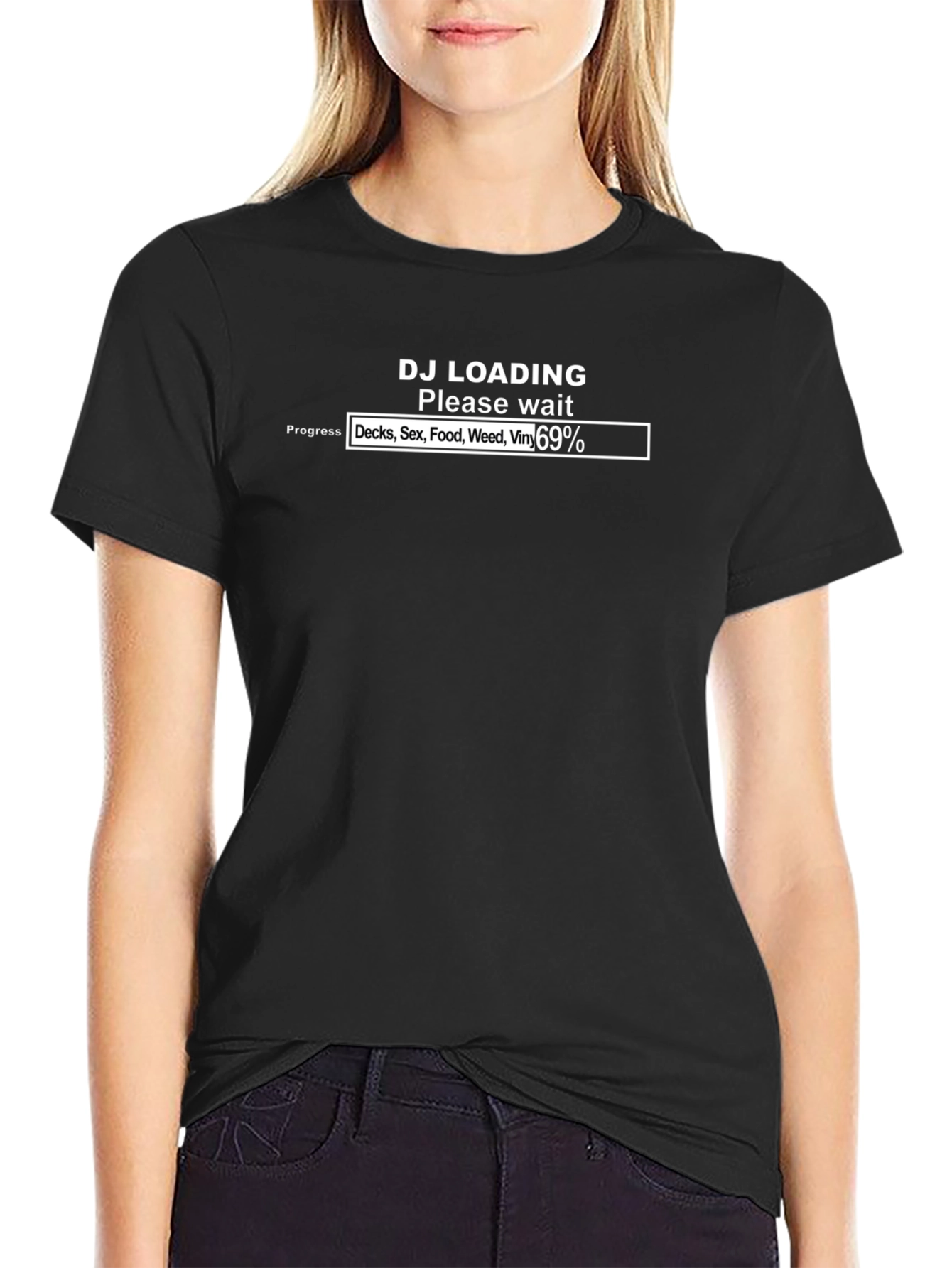 DJ Loading Funny Graphic T-Shirt - Please Wait