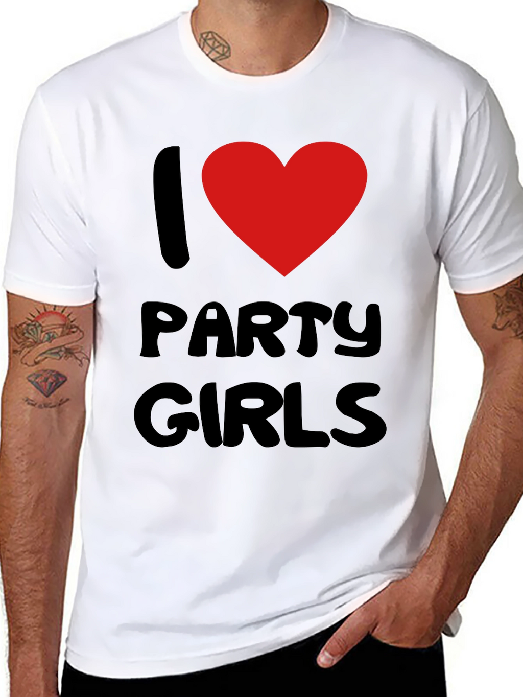 I Heart Party Girls Black T-Shirt