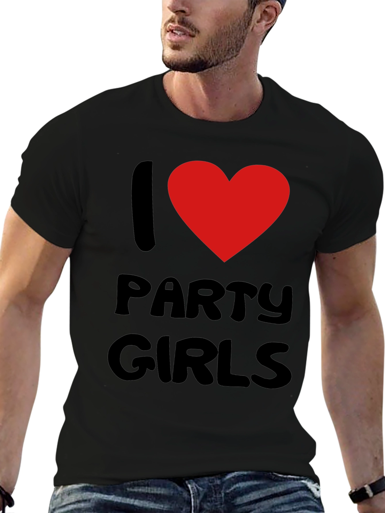 I Heart Party Girls Black T-Shirt