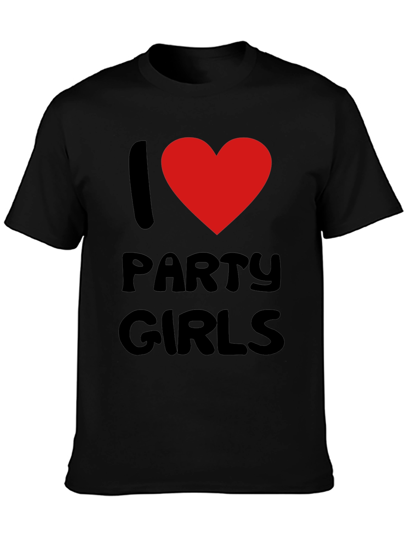 I Heart Party Girls Black T-Shirt