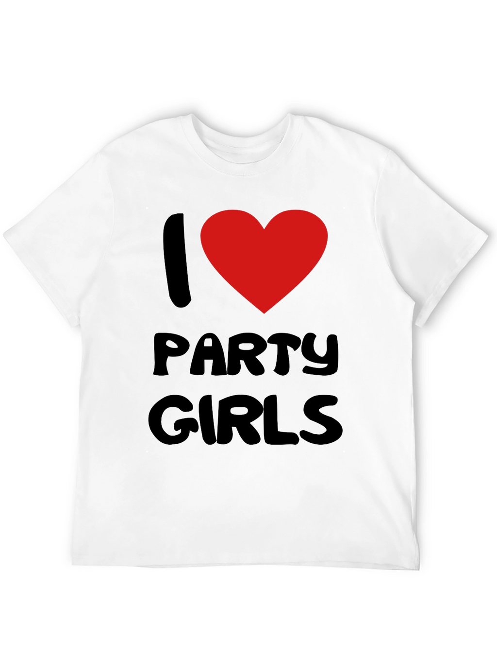 I Heart Party Girls Black T-Shirt