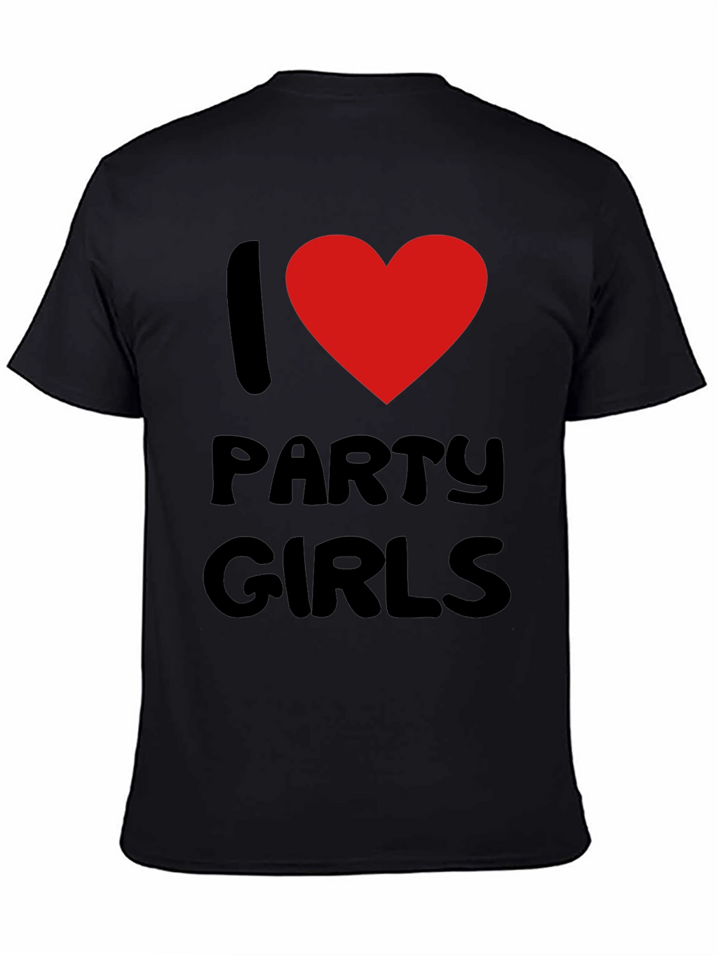 I Heart Party Girls Black T-Shirt