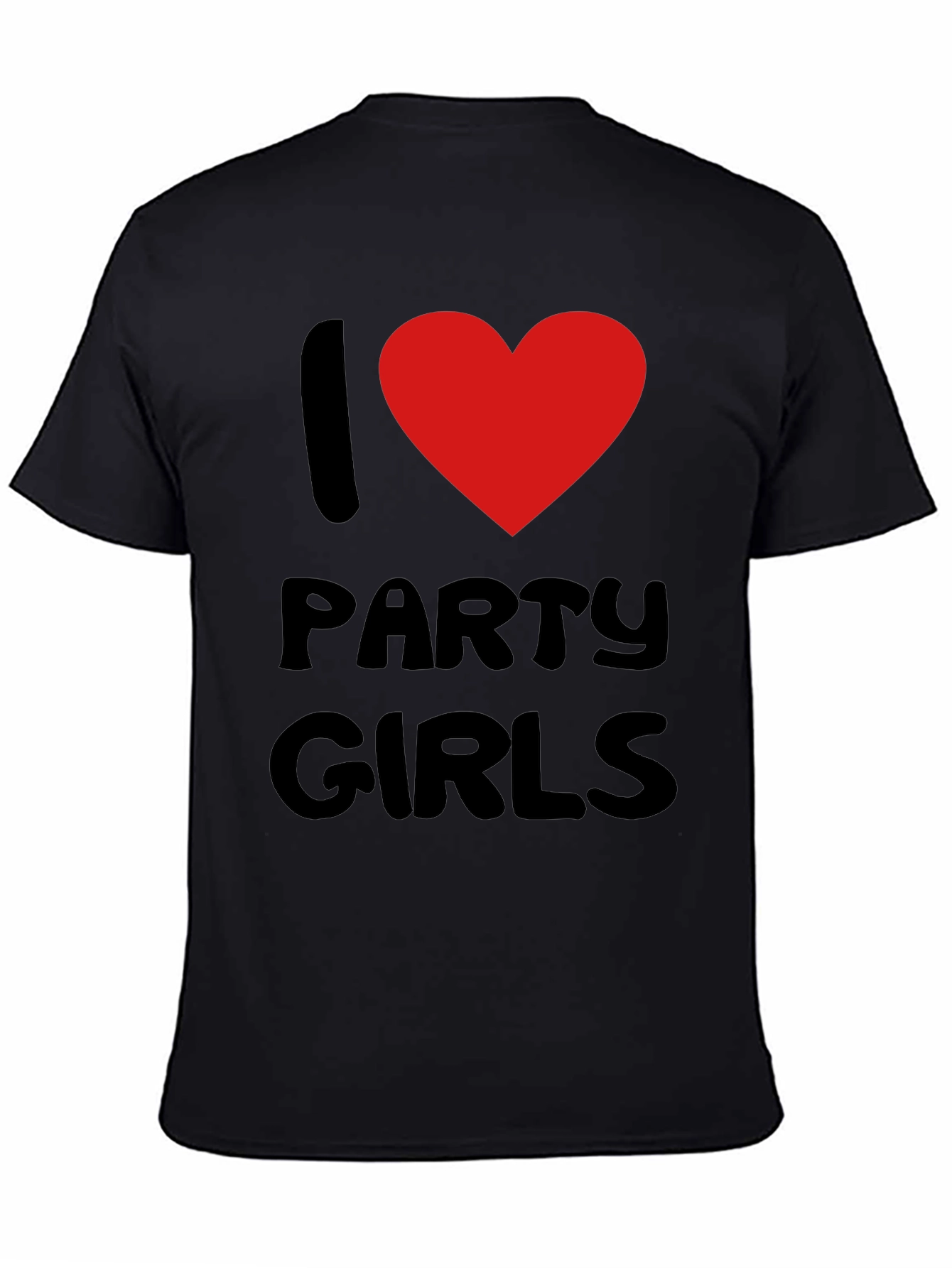 I Heart Party Girls Black T-Shirt