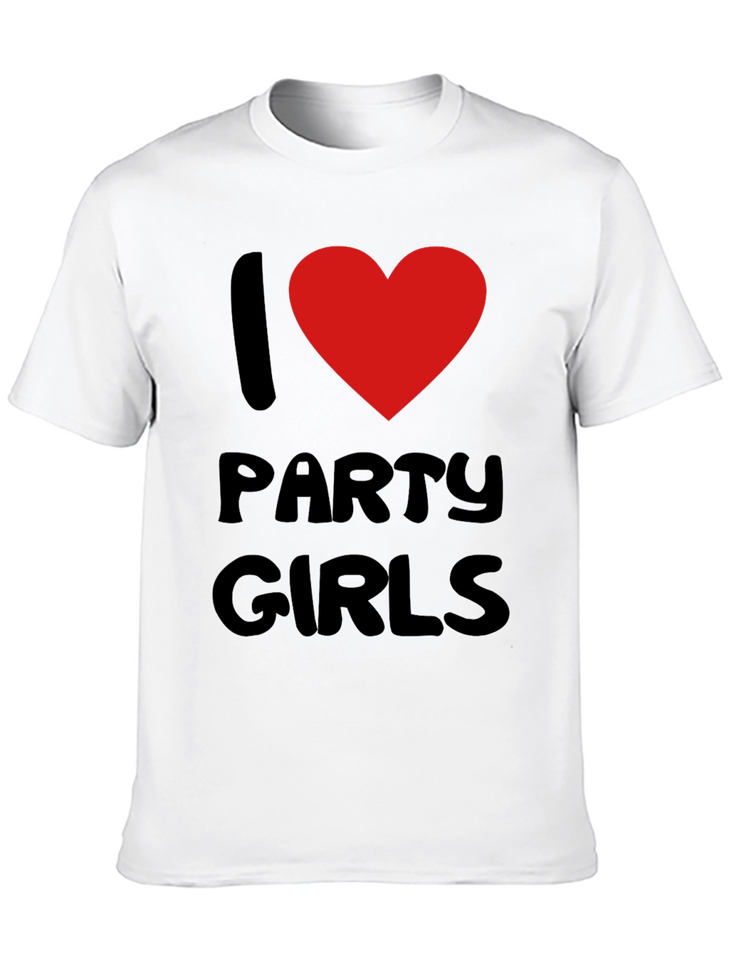 I Heart Party Girls Black T-Shirt