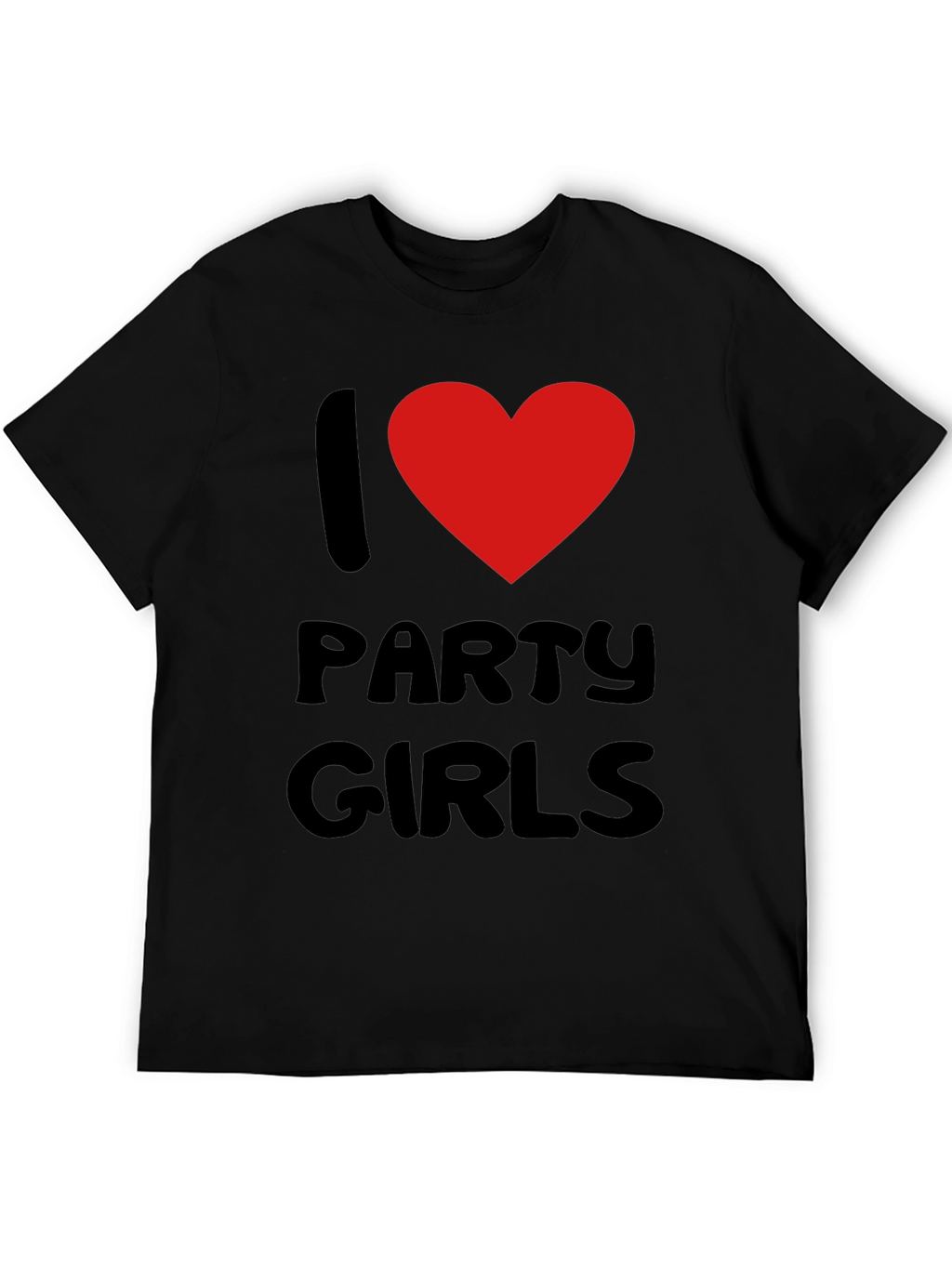 I Heart Party Girls Black T-Shirt
