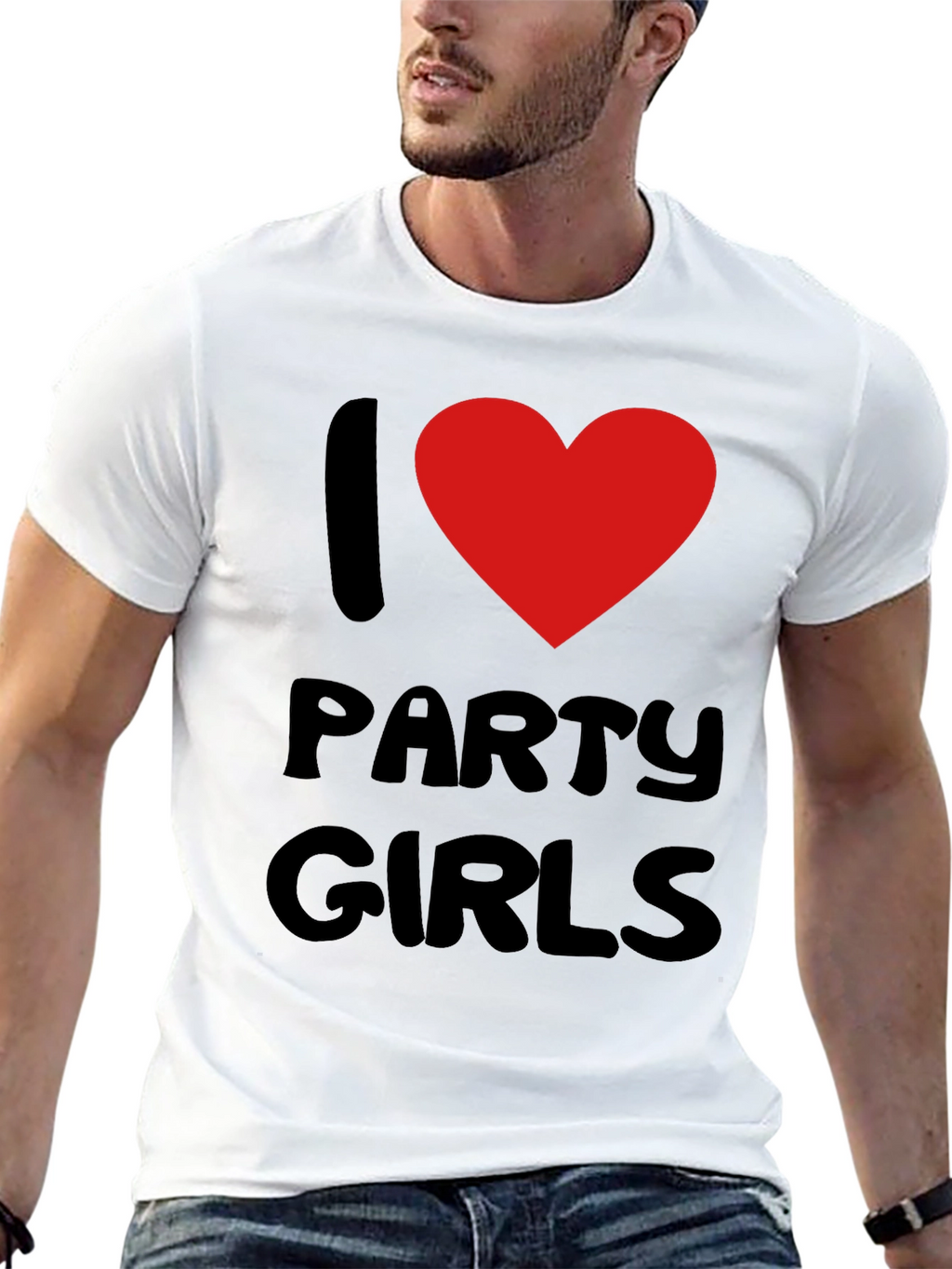 I Heart Party Girls Black T-Shirt