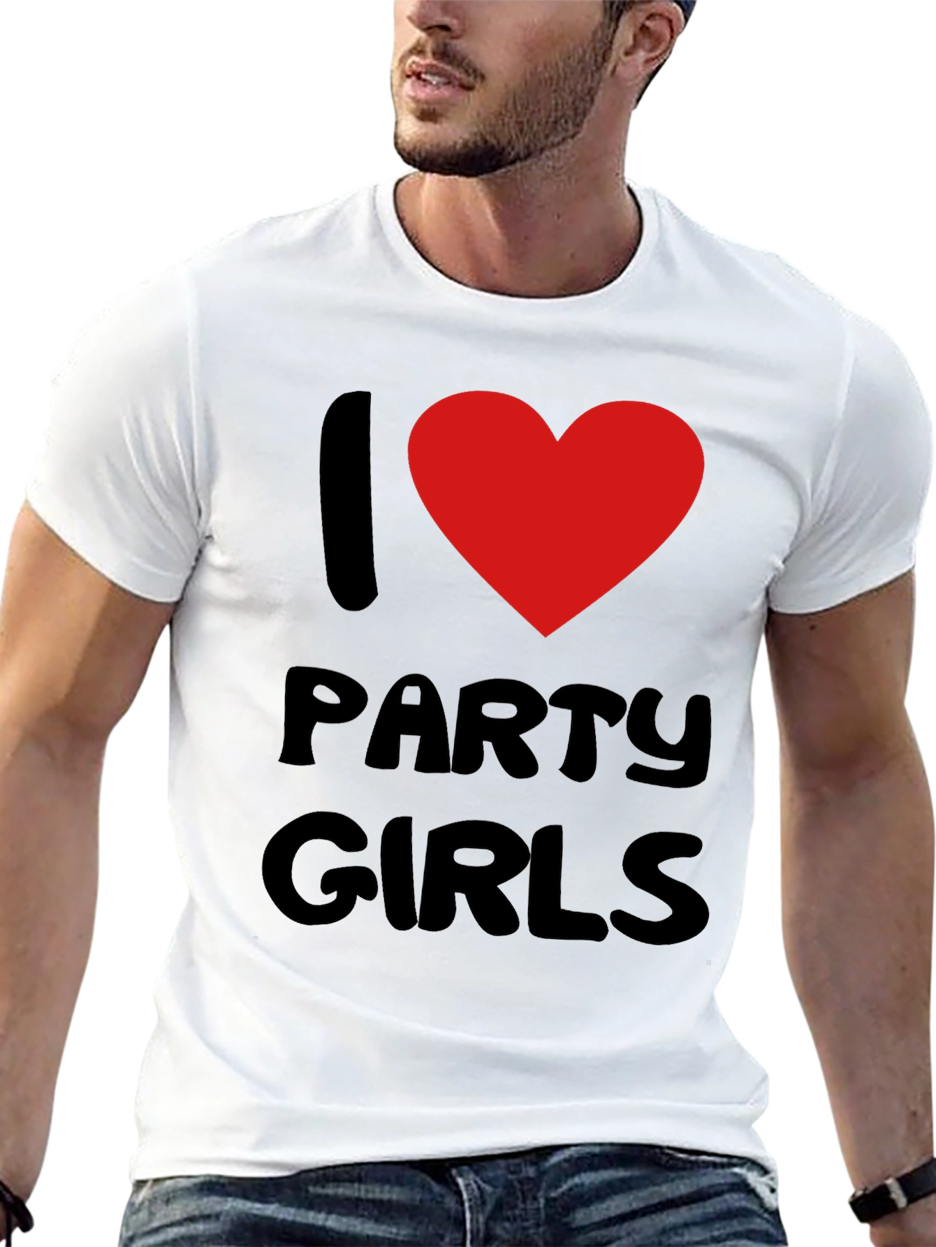 I Heart Party Girls Black T-Shirt