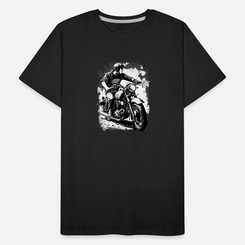 Old School Motorcyclist Motorbike