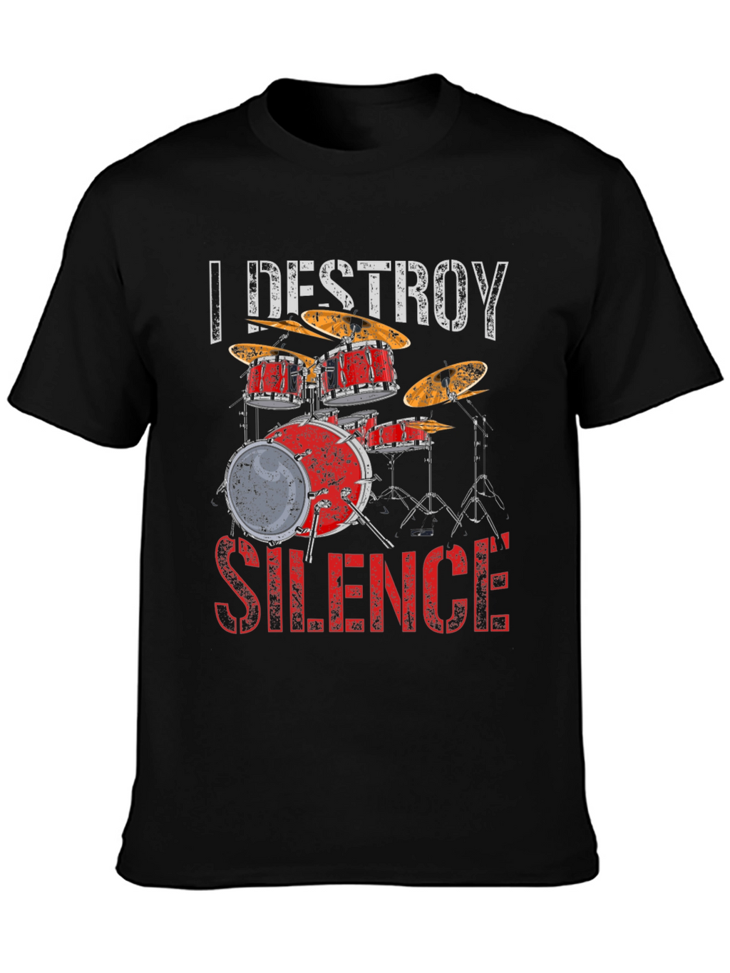 I Destroy Silence Drum Set Graphic Tee