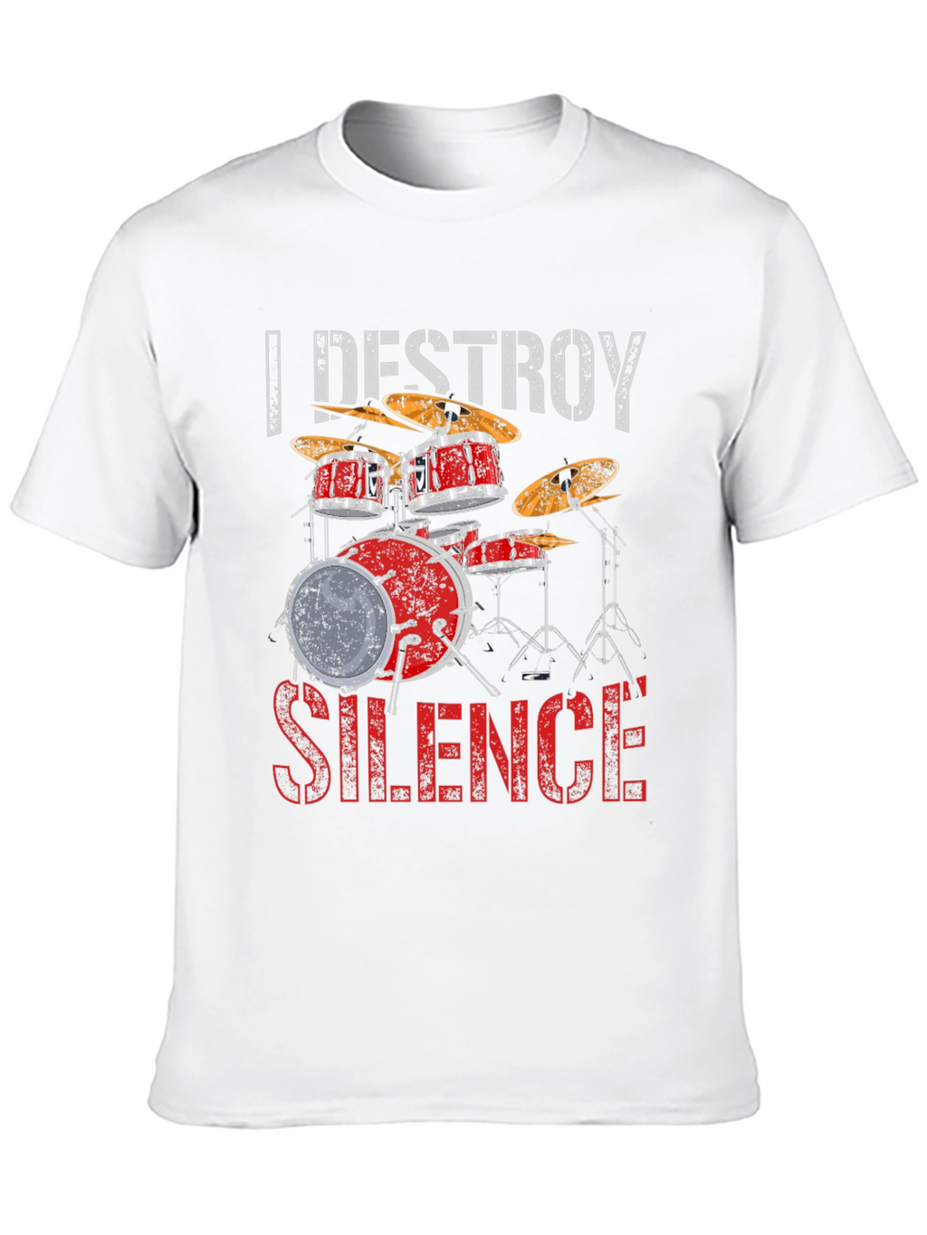 I Destroy Silence Drum Set Graphic Tee