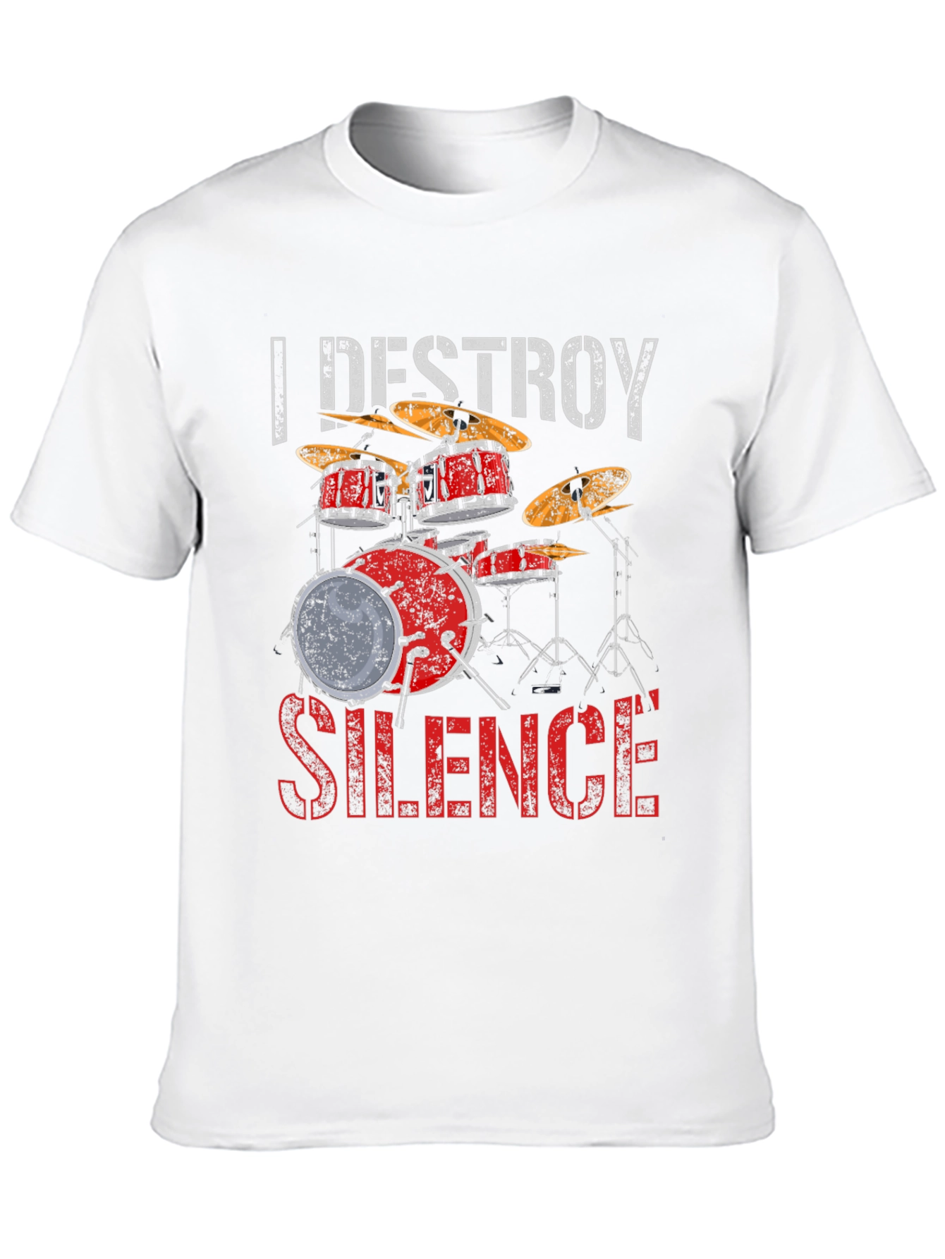 I Destroy Silence Drum Set Graphic Tee