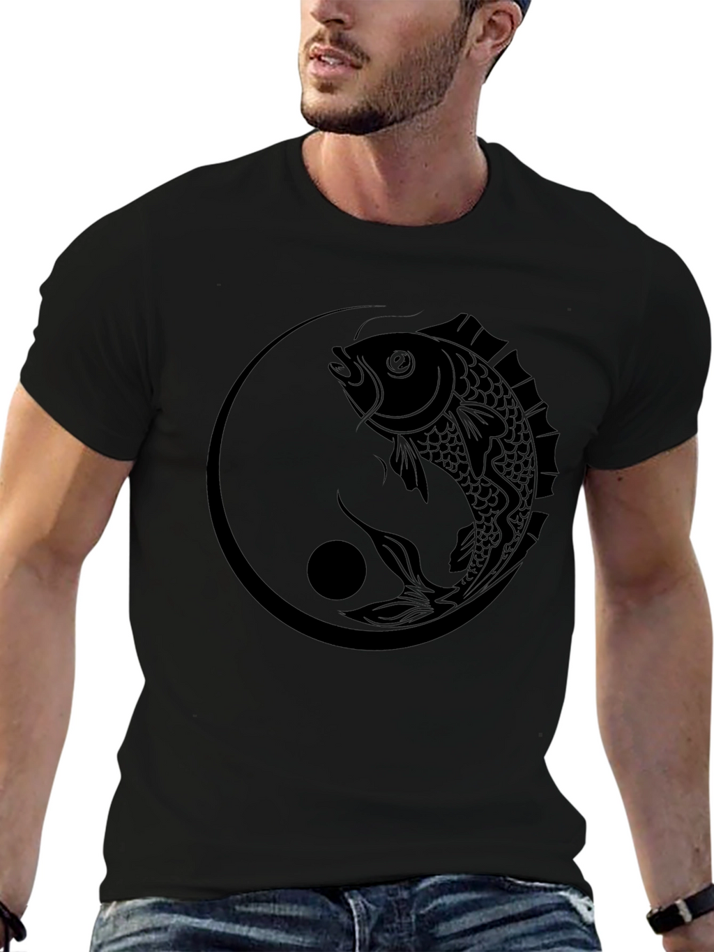 Yin Yang Fish Graphic T-Shirt