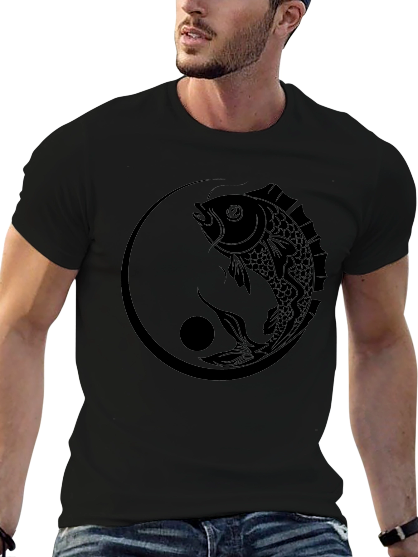 Yin Yang Fish Graphic T-Shirt