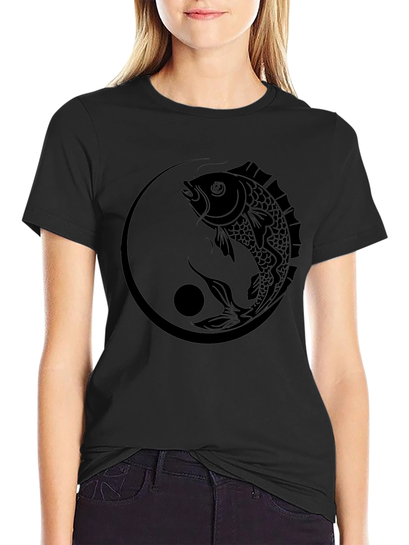 Yin Yang Fish Graphic T-Shirt