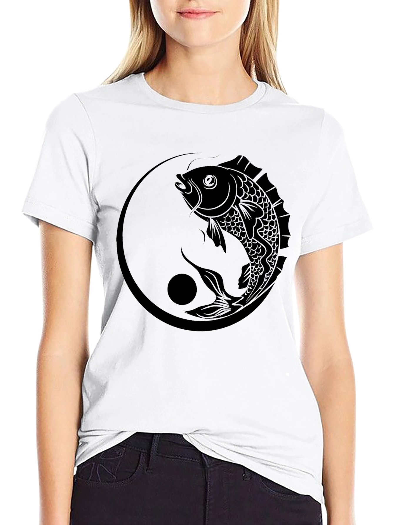 Yin Yang Fish Graphic T-Shirt