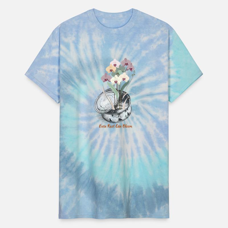 Orchid Can Eco Tee Earth Renewal Hand Drawn Art