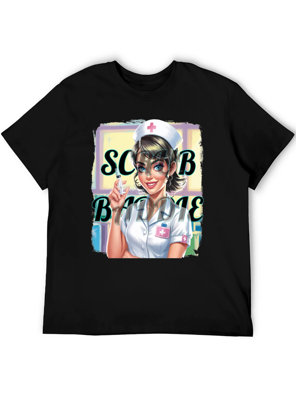 Nurse Scrub Baddie Graphic Tee