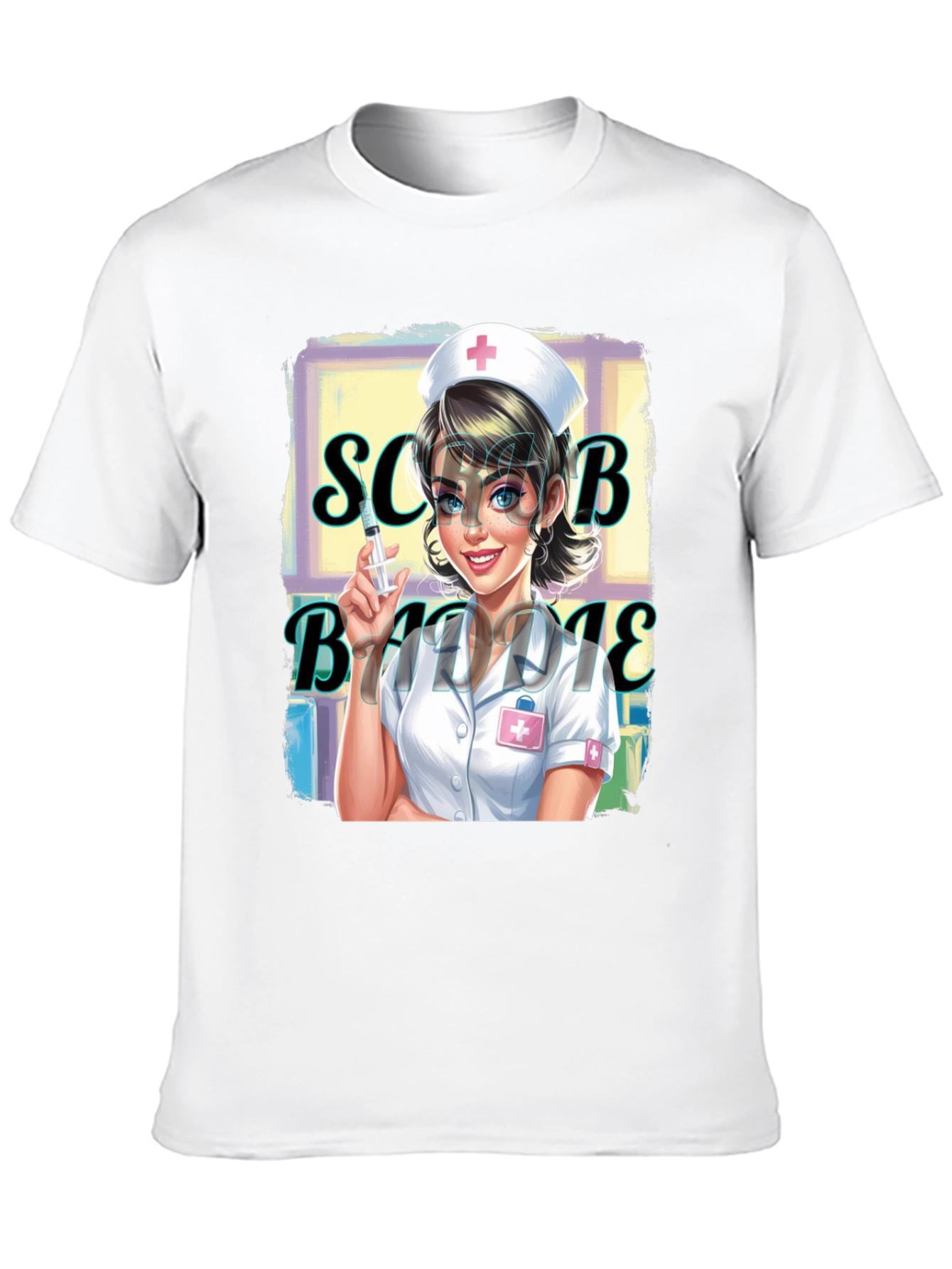 Nurse Scrub Baddie Graphic Tee