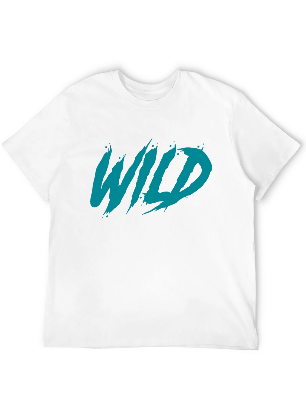 Mens Black WILD Graphic T-Shirt