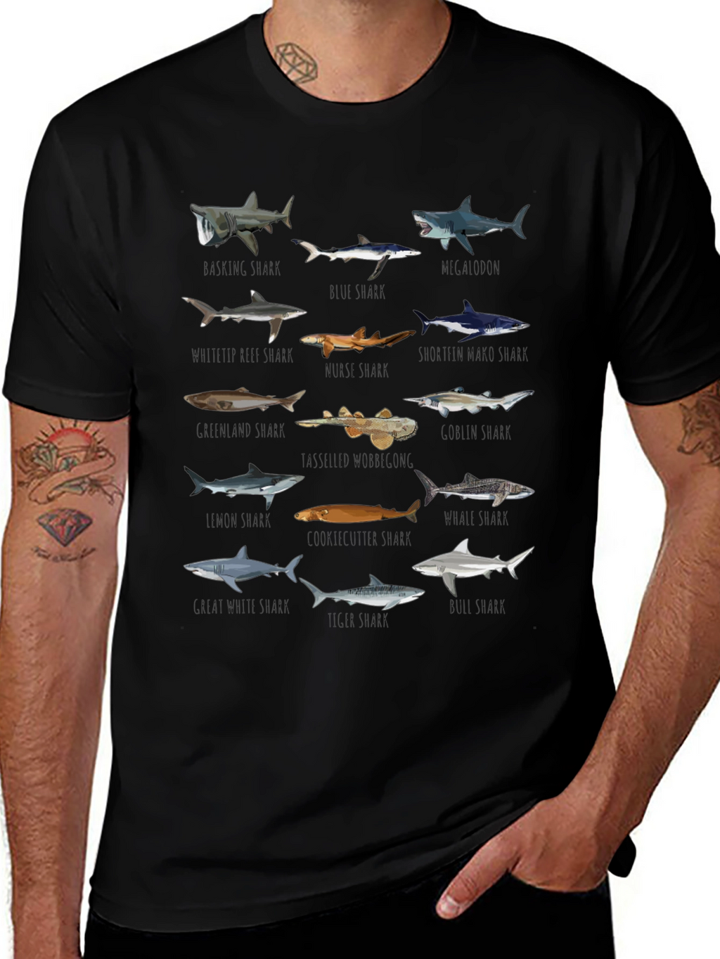 Sharks of the World Graphic Tee