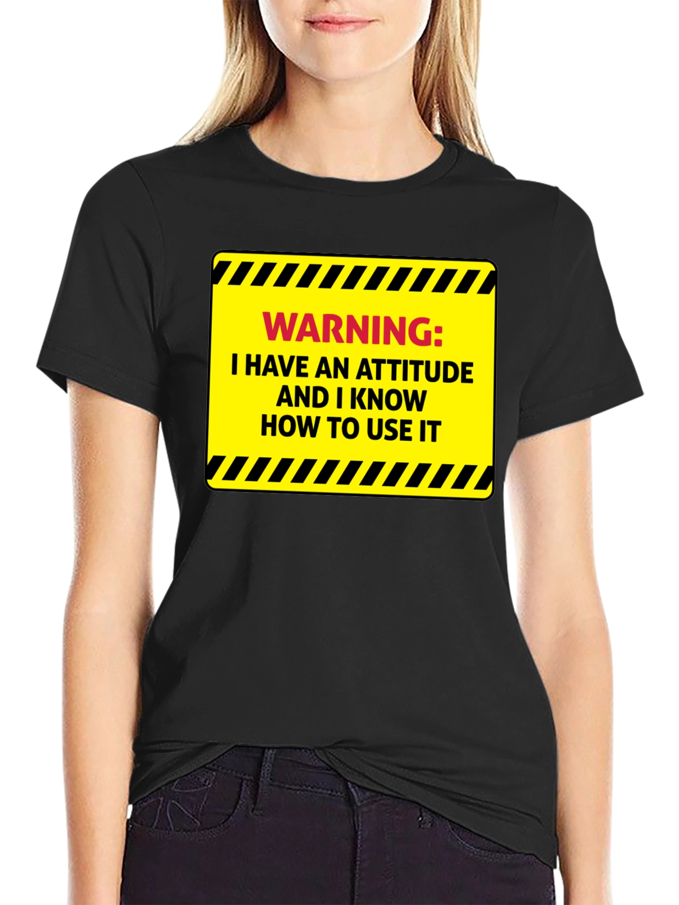 Warning: Attitude T-Shirt - Sarcastic Humor Tee