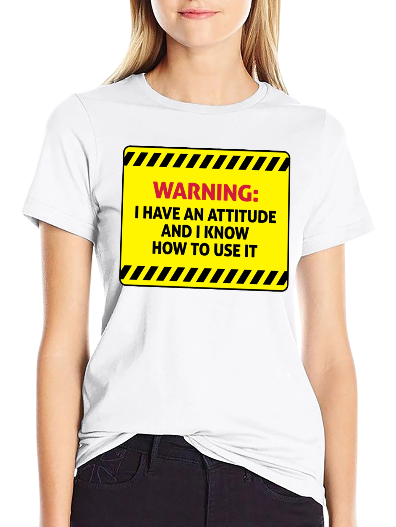 Warning: Attitude T-Shirt - Sarcastic Humor Tee