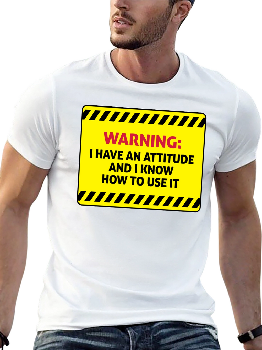 Warning: Attitude T-Shirt - Sarcastic Humor Tee