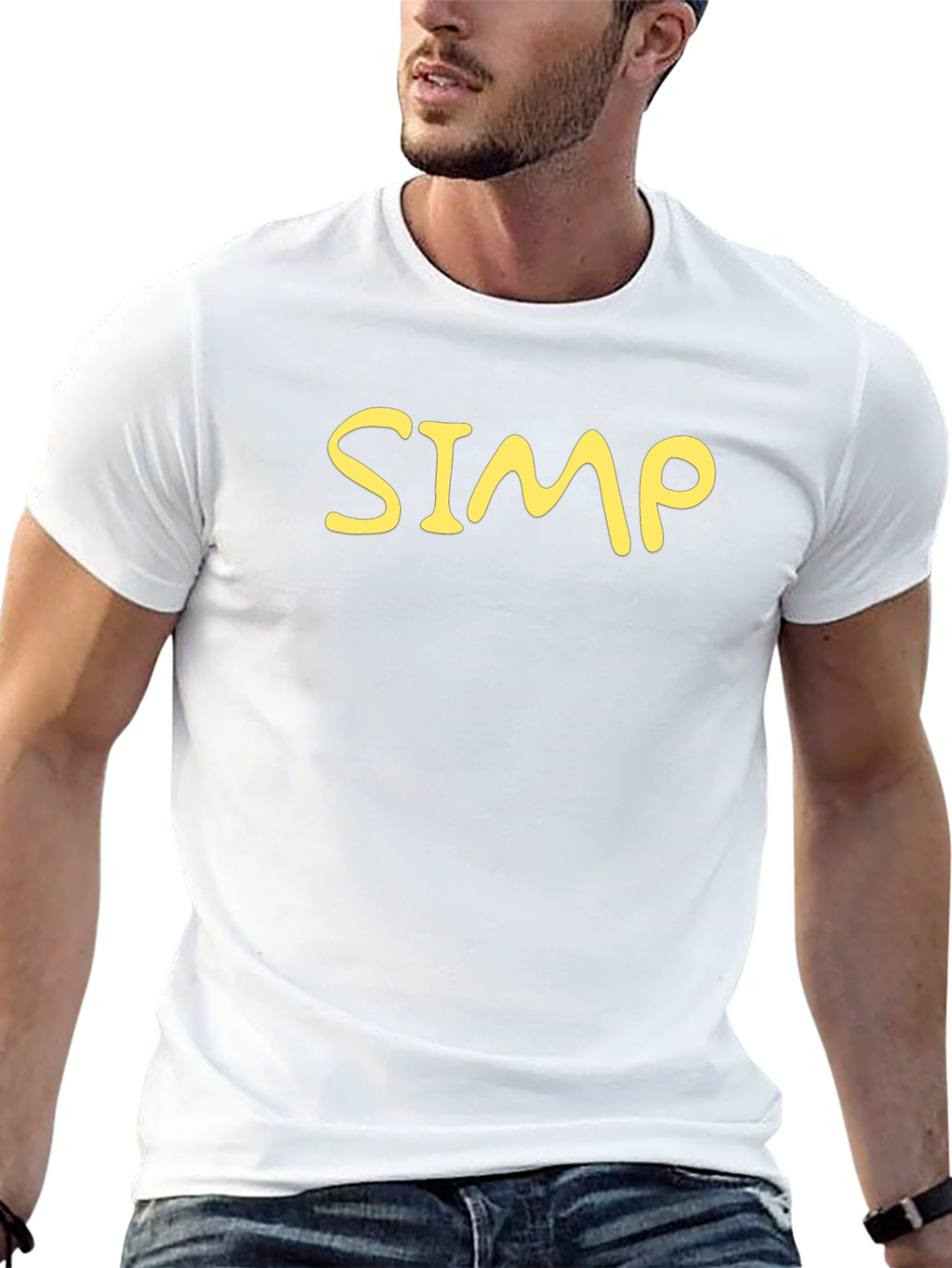Mens SIMP Graphic Black T-Shirt