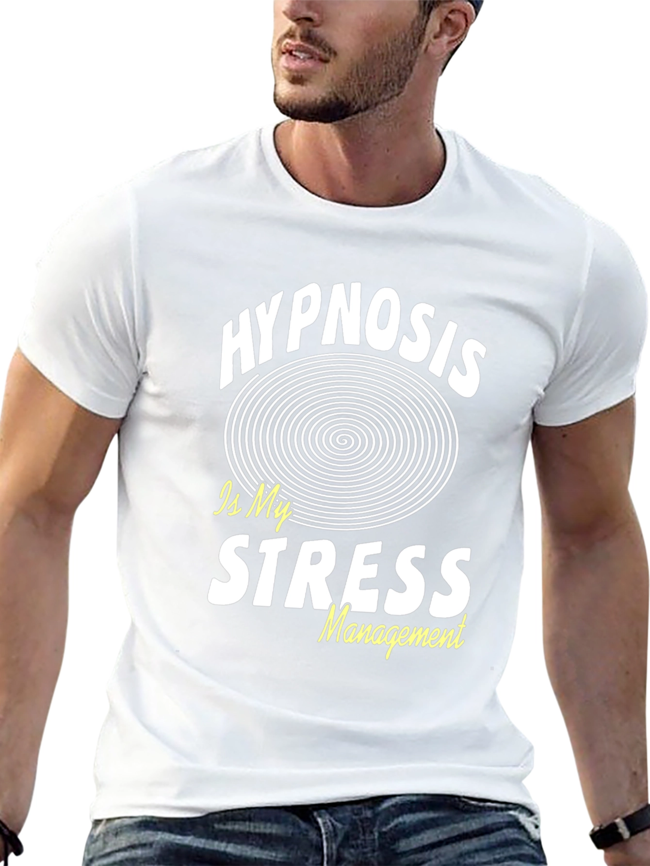 Hypnosis is My Stress Management Black T-Shirt