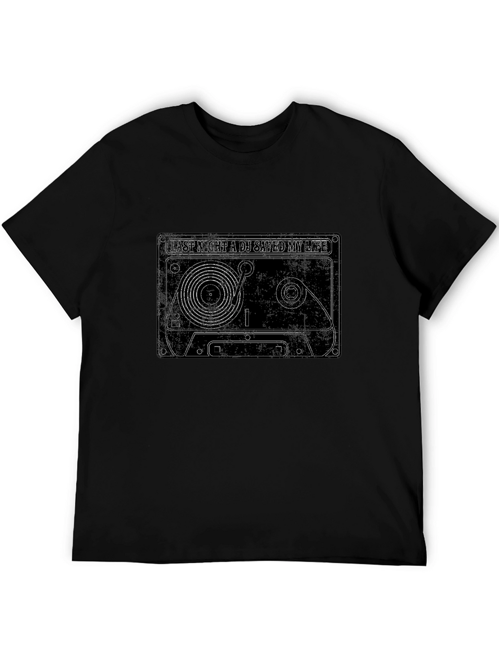 DJ Saved My Life Retro Cassette Graphic T-Shirt