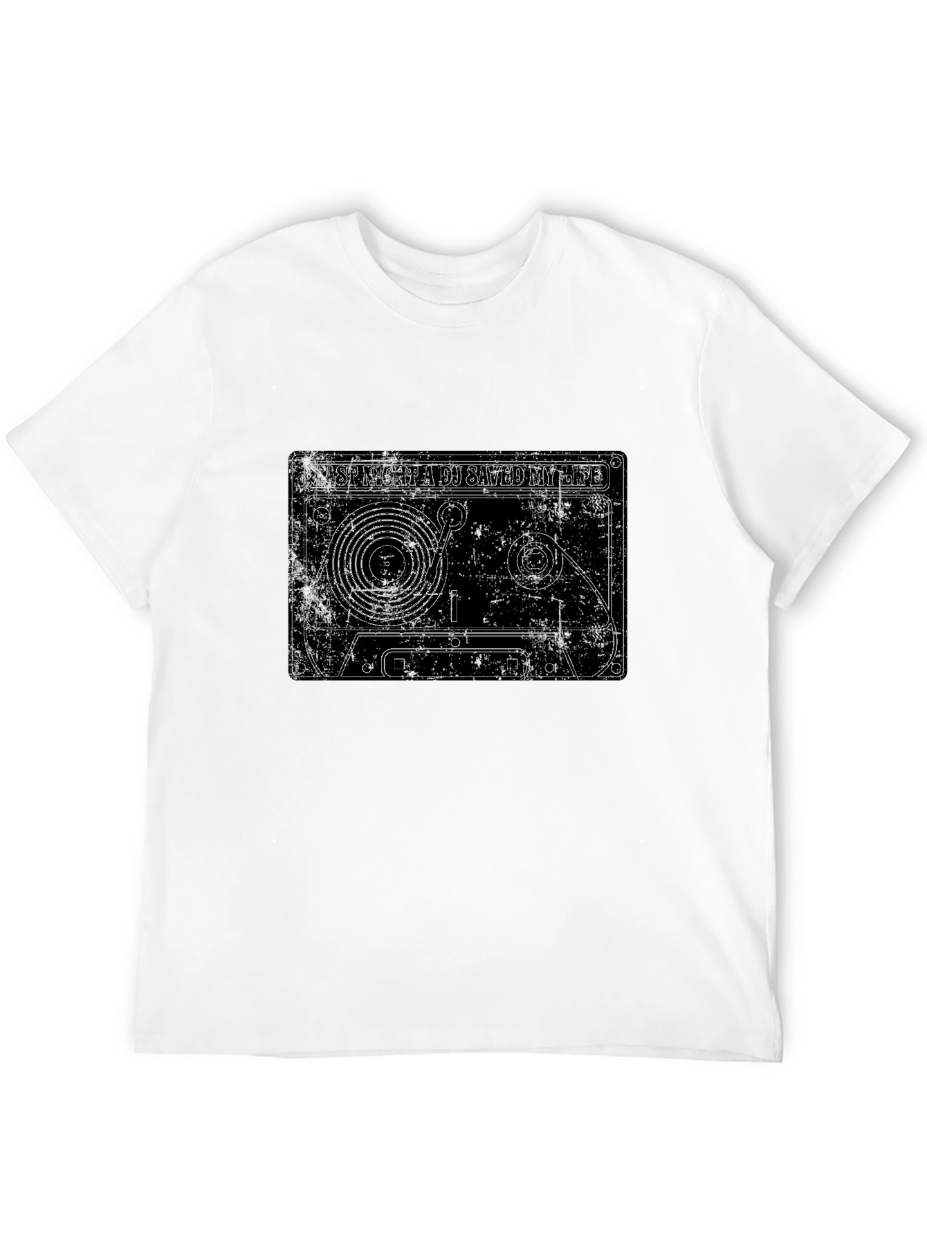 DJ Saved My Life Retro Cassette Graphic T-Shirt