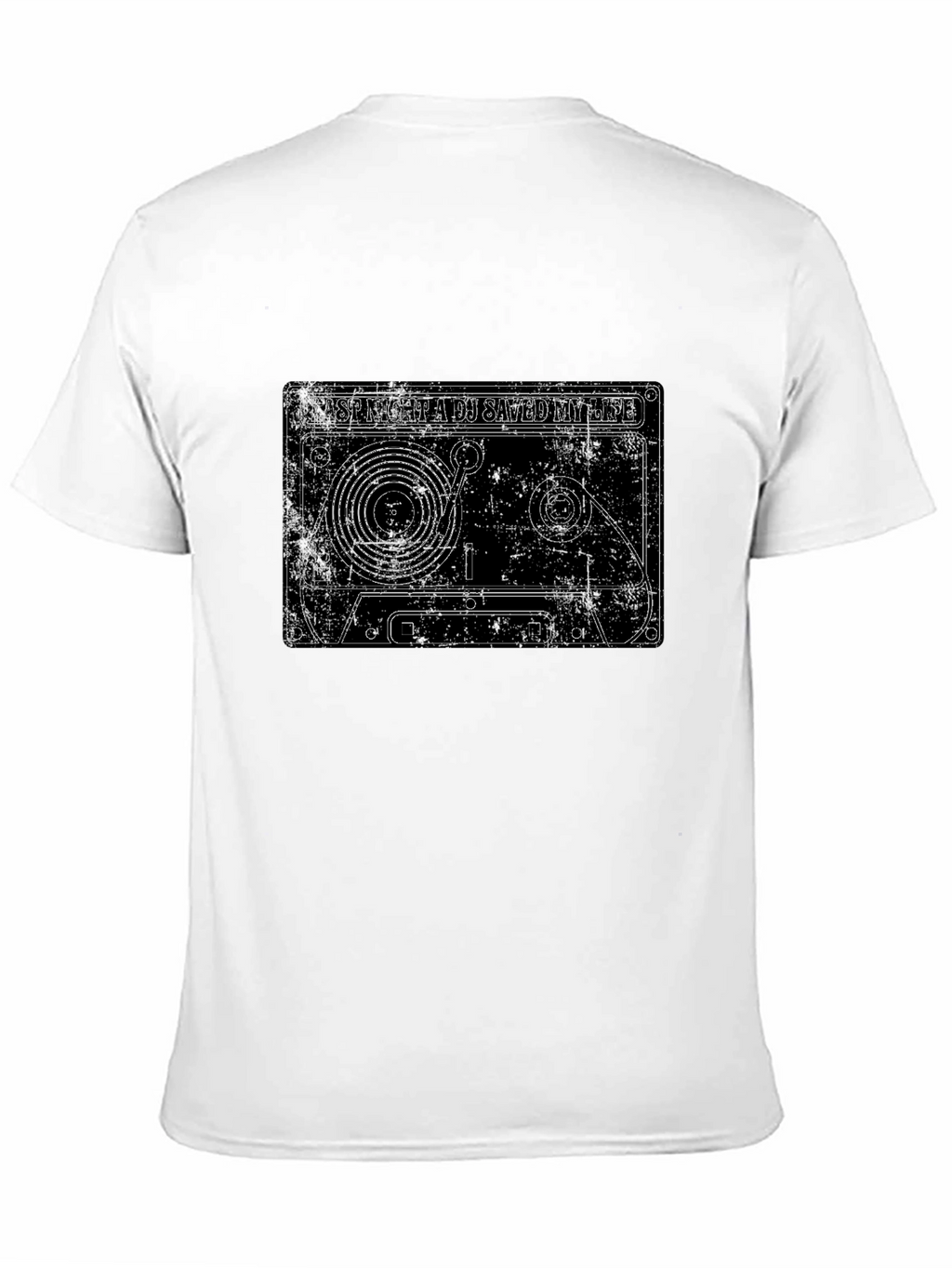 DJ Saved My Life Retro Cassette Graphic T-Shirt